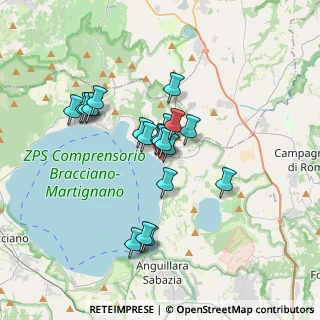 Mappa Via MINCIO, 00069 Trevignano Romano RM, Italia (2.8865)