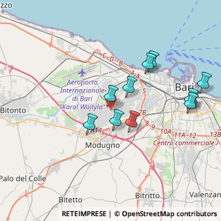Mappa Via delle Mimose, 70126 Bari BA, Italia (4.05091)