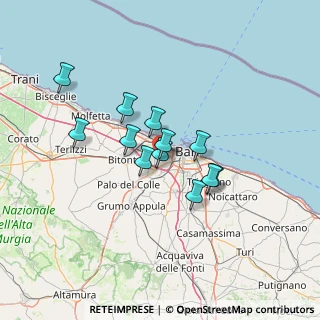 Mappa Via delle Mimose, 70126 Bari BA, Italia (10.89417)