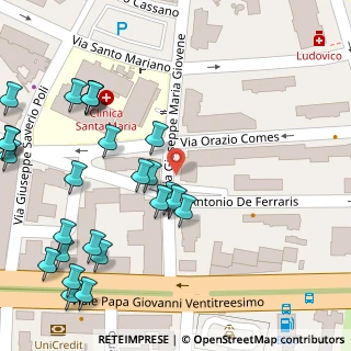 Mappa Via Antonio de Ferrariis, 70124 Bari BA, Italia (0.07308)