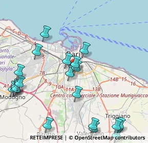 Mappa Via Antonio de Ferrariis, 70124 Bari BA, Italia (5.4765)