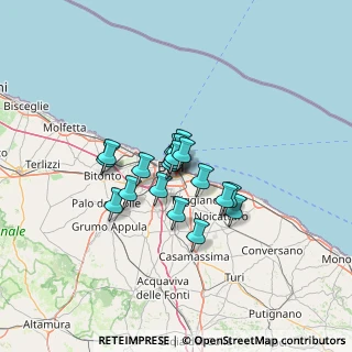 Mappa Via A. Bertolini n, 70125 Bari BA, Italia (8.70053)