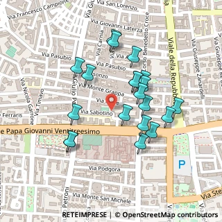 Mappa Via Sabotino, 70125 Bari BA, Italia (0.2245)