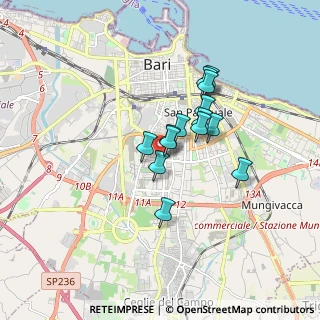 Mappa Via John Fitzgerald Kennedy, 70124 Bari BA, Italia (1.29786)