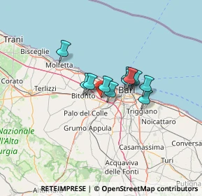 Mappa Via delle Ginestre, 70026 Modugno BA, Italia (8.60364)