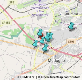 Mappa Via delle Ginestre, 70026 Modugno BA, Italia (1.20545)