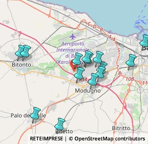 Mappa Via delle Ginestre, 70026 Modugno BA, Italia (4.61125)