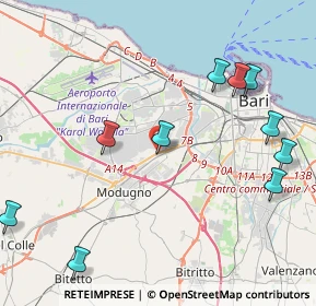 Mappa SS96 119+700, 70026 Modugno BA, Italia (5.72727)