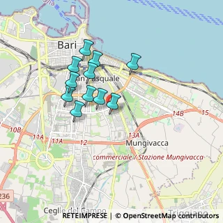 Mappa Via Filippo Turati, 70125 Bari BA, Italia (1.53364)