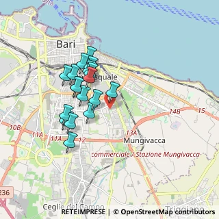 Mappa Via Filippo Turati, 70125 Bari BA, Italia (1.635)