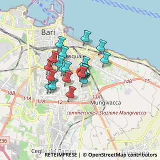 Mappa Via Filippo Turati, 70125 Bari BA, Italia (1.268)