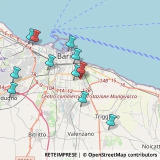 Mappa Via Filippo Turati, 70125 Bari BA, Italia (4.55636)