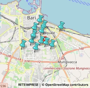 Mappa Via Stefano Jacini, 70100 Bari BA, Italia (1.2425)