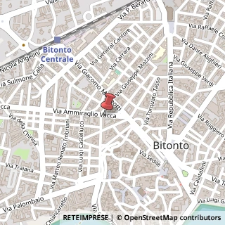 Mappa Via Ammiraglio Vacca, 20, 70032 Bitonto, Bari (Puglia)