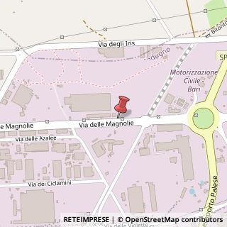 Mappa Via delle Magnolie, 11, 70026 Modugno, Bari (Puglia)