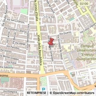 Mappa Via Giuseppe Zanardelli, 57, 70125 Bari, Bari (Puglia)