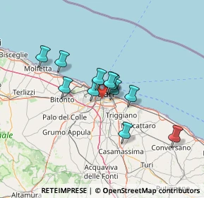 Mappa 70100 Bari BA, Italia (10.21917)
