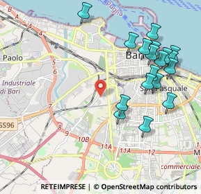 Mappa 70100 Bari BA, Italia (2.40667)