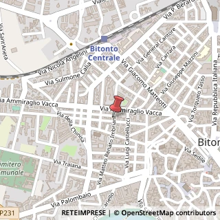 Mappa Via Giuseppe Comez, 91, 70032 Bitonto, Bari (Puglia)
