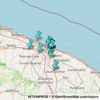 Mappa Via Junipero Serra, 70125 Bari BA, Italia (6.24071)