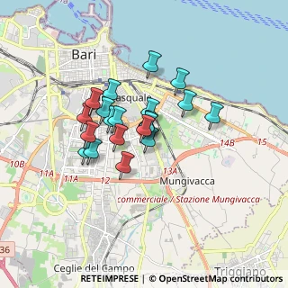 Mappa Via Junipero Serra, 70125 Bari BA, Italia (1.3235)
