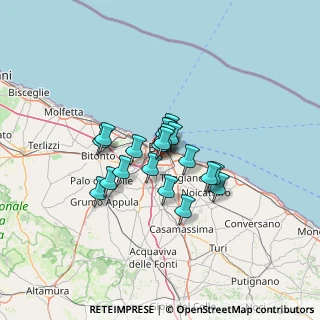Mappa Via Martin Luther King, 70124 Bari BA, Italia (8.813)