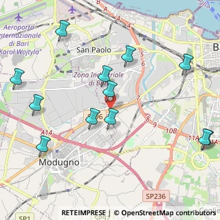 Mappa Strada Provinciale 1 Bari Modugno Toritto, 70100 Bari BA, Italia (2.62667)