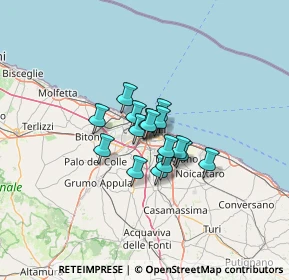 Mappa Via Vicinale Sottomuro, 70026 Bari BA, Italia (7.52438)