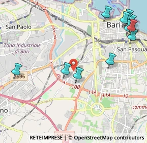 Mappa Via Vicinale Sottomuro, 70026 Bari BA, Italia (3.11692)