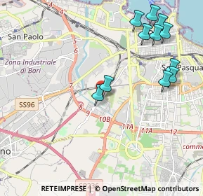 Mappa Via Vicinale Sottomuro, 70026 Bari BA, Italia (2.49545)