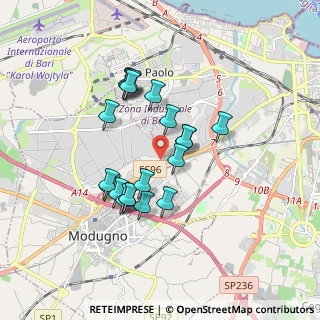 Mappa SS 96 Km. 119+100, 70132 Zona Industriale BA (1.597)