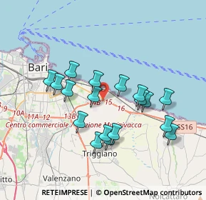 Mappa Circonvallazione per S. S. Adriatica, 70126 Bari BA, Italia (3.55556)