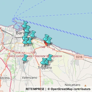 Mappa Circonvallazione per S. S. Adriatica, 70126 Bari BA, Italia (3.84786)