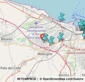 Mappa Via delle Gardenie, 70026 Modugno BA, Italia (6.23917)