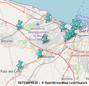 Mappa Via delle Gardenie, 70026 Modugno BA, Italia (4.5125)