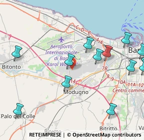 Mappa Via delle Gardenie, 70026 Modugno BA, Italia (5.56)