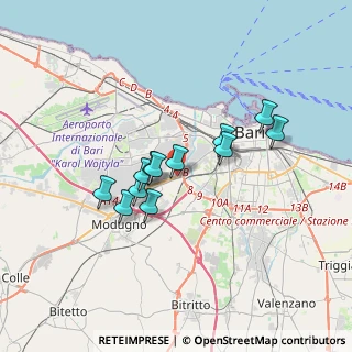 Mappa Via Guglielmo Murari, 70132 Zona Industriale BA, Italia (2.8625)