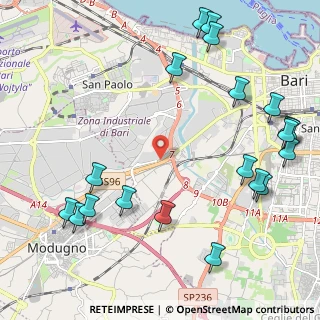 Mappa Via Guglielmo Murari, 70132 Zona Industriale BA, Italia (3.0395)