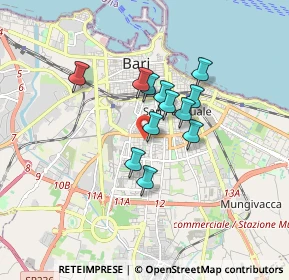 Mappa Via Giovanni Modugno, 70124 Bari BA, Italia (1.26833)