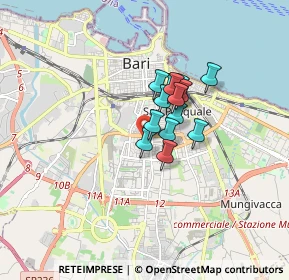 Mappa Via Giovanni Modugno, 70124 Bari BA, Italia (1.05214)