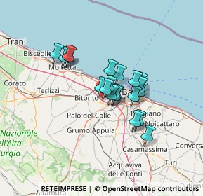 Mappa Via dei Fiordalisi, 70026 Modugno BA, Italia (10.044)