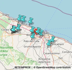 Mappa Via dei Fiordalisi, 70026 Modugno BA, Italia (14.64933)