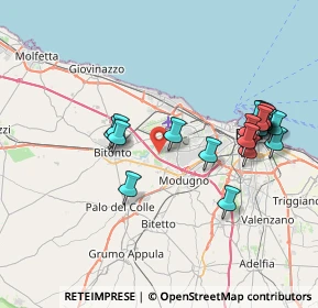 Mappa Via dei Fiordalisi, 70026 Modugno BA, Italia (8.463)