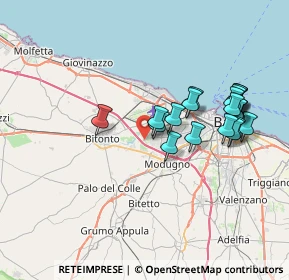 Mappa Via dei Fiordalisi, 70026 Modugno BA, Italia (7.5805)