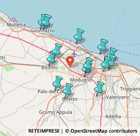 Mappa Via dei Fiordalisi, 70026 Modugno BA, Italia (7.34714)