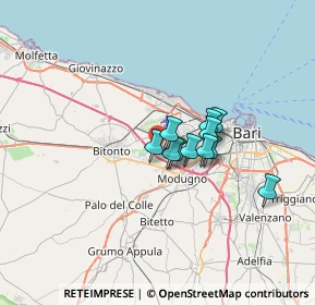 Mappa Via dei Fiordalisi, 70026 Modugno BA, Italia (4.40818)