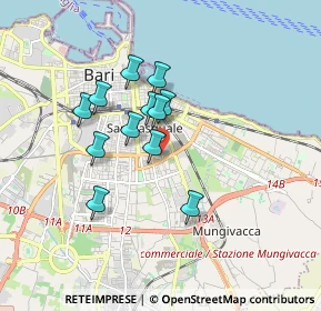 Mappa Viale Salvemini Gaetano, 70125 Bari BA, Italia (1.46167)