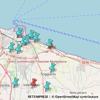Mappa Via G. Gentile, 70126 Bari BA, Italia (5.5775)