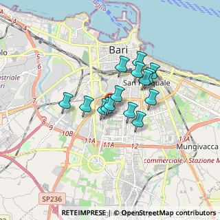 Mappa Via Mauro Amoruso Manzari, 70124 Bari BA, Italia (1.2386666666667)