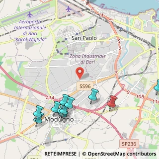 Mappa Via delle Margherite, 70020 Modugno BA, Italia (3.03462)